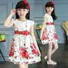 Robes de fille Été Enfants Filles Fleur Robe 2024 Fête Sans Manches A-ligne Princesse Taille Serrée Robe 2 4 Mignon Bébé Vêtements pour 10 à 12 ans 24323