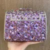 Kvällspåsar Lyxig bröllopsfest Clutch Bag Bride Crystal Silver Purple Handbag Women Handväskor Väska