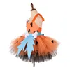 Abiti da ragazza Abiti eleganti per Halloween Vestito da bambino per bambini Costume da cavernicolo Ossa per cani Storici Cavegirl Mesh Tulle Abiti da festa per principessa