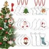 Kerstversiering 10pcsXmas Acryl Cirkels Schijven Clear Blanks DIY Boom Hangende Sleutelhanger Charms Snuisterij Transparant Ornament