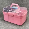 manicure Tool Box Plastic Portable Large Multi-layer Cosmetic Storage Box Cosmetic Case Multi-functi Storage Box Sale c4yr#