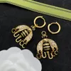 Pendientes S925, pendientes dorados con forma de abeja, pendientes Glamour para mujer, regalo de joyería de estilo abeja a la moda