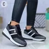 Casual Shoes Women Wedges Sneakers Lace-Up Breattable Sports Shoes Casual Platform Female Footwear Ladies Vulcanized Shoes Zapatillas T240323