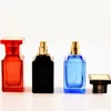 Garrafas de armazenamento 50ml frasco de perfume de vidro portátil grande capacidade recipientes cosméticos spray vazio névoa fina quadrado plano