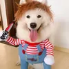 Собака Fun Pet Нож Холдинг Костюм Вечеринка Pet Смертельная Кукла Костюм Собаки с Ножом Ролевой Костюм Хэллоуин Pet Клоун Костюм 240322