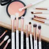 JUP Makiup Pędzle Zestaw 15pcs Pearl White/Rose Gold Pinceaux Maquillage Cosmetis Tools