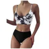 2024 NOWOŚĆ BIKINI Women Digital Printed Bra Solid Kolor Triangle Pants Multi Color Hot Sprzedawane dzielone stroje kąpielowe