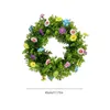 Decorative Flowers Spring Flower Wreaths Colorful Floral Elegant Garland With Artificial Festival Home Decor For Door Porch