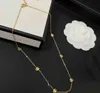 Aldrig bleka 18k guldpläterad lyxdesigner chokers halsband rostfritt stål brev kedja smycken heta