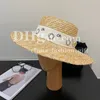 Chapeau de paille pour femmes, chapeau de styliste avec lettres, Protection solaire d'été, casquette seau pour dames, voyage, vacances, chapeau d'herbe, plage, bord de mer