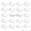 Autres vaisselle 100 pcs Boîte d'emballage Conteneurs Couvercles Gâteau Tranche Sandwich Triangle Support Déjeuner Cuisson Tartes En Plastique Drop Livraison Accueil Dhfyg