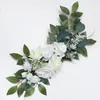 Guirlande artificielle de fleurs décoratives, fournitures de fête pour salon, pendentif, décor de mariage, couronne d'arrière-plan en arc
