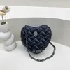 Sacs à bandoulière Un sac de texture de niche pour les femmes avec une seule épaule bandoulière femme haut de gamme chaîne de mode macaron jolie boîte H240323