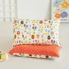 1 Pc Short Plush Baby Pillow Case With Zipper Doublesided Use Childrens 100 Cotton Kindergarten Nap Cover 240313