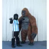 Maskot Kostümleri Iatable King Kong Kostüm Yetişkin Cadılar Bayramı Peluş Peluş Tüylü Maskot Hayvan Venedik Karnaval Elbise Takım Fursuit Gorilla