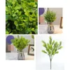 Decorative Flowers 1pcs Artificial Persian Fern Grass 7 Forks Each Wild Plant Flower Home Decoration Hanging Ornament 35cm Length Outdoor