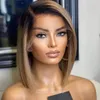 Honigspitzenperücken blonde 13x4 transparente vordere Perücke Kurzer Bob Pixie geschnitten für Frauen Humanes Haar Brasilianische Remy 130nsity Tropfen DHECR 339 Perücken