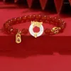 Beaded Strand 2024 Chinese Year Of The Dragon Bracelets For Women Lucky Red Animal Handmade Friendship Blessing Jewelry Gifts Drop Del Otl40