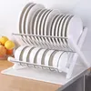 Rangement de rangement de rangement de séchage rack de table de table plats de vaisselle en acier inoxydable étagère