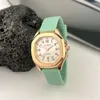 Square Digital Silicone Strap Watch, Women's Brushed Case, High-end Quartz Watch