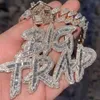 Iced Out Custom Letter Anhänger Hip Hop Mode Initial Name Anhänger Charms Sier Vvs Moissanit Schmuck