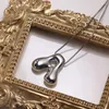 Цепи, 10 шт., минималистичное толстое ожерелье с буквенным алфавитом для женщин и девочек, серебряного цвета, массивная буквенная подвеска, воротник, драгоценный камень