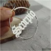 Hoop Huggie Hie Doremi 304 Stainless Steel Letter Earrings Round Custom Name Hoops M Cuban Female Nameplate Antiallergy 25100Mm 230710 Dhvgm