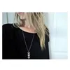 Naszyjniki wisidanta naszyjnik w stylu vintage trójkąt długi łańcuch Kobiety Choker Collana Sweter Bijoux Collier Femme Drop dostawa biżuteria wisiorek dhhae