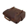 Rugzak Vintage canvas gesplitste tas van echt leer Enkele schouder Messenger Casual Pography Waterdichte voering Camera mannelijk