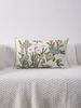 Almohada 1 unid funda de almohada decorativa flores bordado tiro almohadas cubiertas granja algodón silla fundas cubierta decoración del hogar