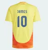 24 25 Colombie JAMES Soccer Jerseys Kids Kit 2025 Colombie National Team Football Shirt Home Away Set Camisetas 2024 Copa America D.VALOYES ARANGO C. CHUCHO CUADRADO