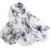 Foulards Foulard en mousseline de soie pour femmes Fleur de pêche Fleur Impression Longue Enveloppement doux Dames Respirant Châle Drop Livraison Mode Accessori Ots4X