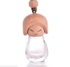 Storage Bottles Fashion 8ML Cute Doll Car Perfume Pendant Glass Timber Lid Bottle 150pcs