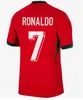 2024 Euro Cup koszulki piłkarskie Portugal Ronaldo Bruno Fernandes Joao Felix Bernardo Andre Silva Diogo Neves R. Leao Portugalese Football Shirt Men Kids Kits Mundurs