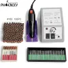 Brocas máquina de manicure broca 20000rpm profissional lixa de unhas elétrica com exibição velocidade manicure faca pedicure máquina