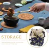 Teaware Sets Multifunction Tea Set Storage Bag Travel Decor Household Teacup Container Cotton Linen Teapot