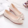 Casual Shoes Office Work Women Single 2024 Spring Soft Leather Flats Slip On Clecise Non Sole