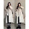 Nova versão coreana imitação de pele de coelho de lontra e casaco de grama das mulheres comprimento médio engrossado colete salva-vidas inverno amigável pelúcia