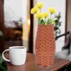 Vasos Artificial Flower Basket Vaso Decorativo Titular Simples Alto Falso Rattan Tecido Plástico Casamento Desktop Adorno