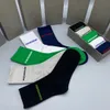 Men's Socks Designer Designer Men's and Women's Socks 5組の豪華なスポーツ冬のメッシュレター印刷された刺繍入りの通気性のある綿の男性。 E17W