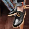 Skor 6 cm osynliga hissskor för män äkta läder casual skor män vår mode populära casual business klänningskor