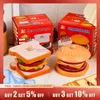 Tri nidification empilage jouets en bois cuisine hamburger sable simulation alimentaire faisant ensemble enfants en bois empilé 24323