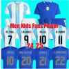 Player Fans Argentina Soccer Jerseys 2024 2025 E.FERNANDEZ J.ALVAREZ MARTINEZ DYBALA DI MARIA DE PAUL MAC ALLISTER E.MARTINEZ 24 25 football men kids shirt Uniforms