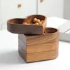 Tablice rustykalna drewniana przekąska uchwyt drewniany taca na suszone owoce w kształcie serca stół jadalny stosowna