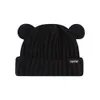 Piccolo orso carino linea spessa per calore invernale, protezione dell'orecchio, display per il viso, piccola versione coreana adulta versatile cappello a maglia a maglia