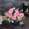 Tige de fleurs décoratives pour Roses artificielles de maison, 5 lots de pivoines de fête, Bouquet de mariage suspendu