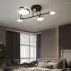 Taklampor Energisparare LED-ljuskronor för vardagsrum kök sovrum svart guld ram hängande lampa droppe inomhus