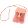 Shoulder Bags Crossbody Women Multi-functional Touchable Cell Phone Pocket Card Purse Small Bag Female Plush Messenger