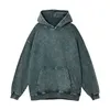 Groothandel Vintage Gewassen Hoodie Tie Dye 3D Print Acid Wash Zwaar Katoen French Terry Oversized Heren Hoodies