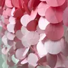 Bröllop bakgrund crepe papper blommor runda papper dra blommor gradient färg papper banner